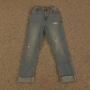 Girls Rustic Blue Peeble’s Jeans Size 14, with Waist Tightening Elastics